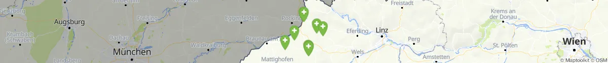 Map view for Pharmacies emergency services nearby Reichersberg (Ried, Oberösterreich)